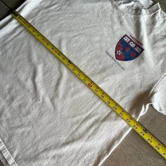 Vintage 90s pocket logo Harvard University white cotton t-shirt - Picture 5 of 8